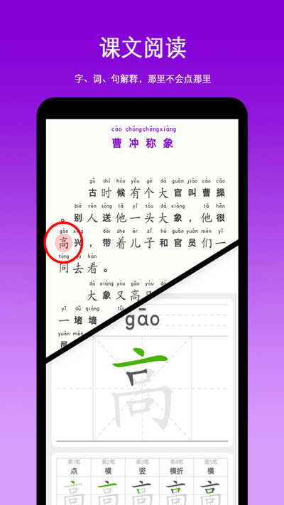 宝宝学汉字小学课本同步截图