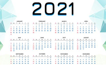 2021年日历图片