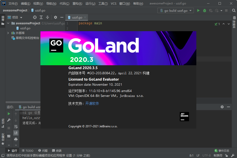 JetBrains GoLand 2020İͼ1