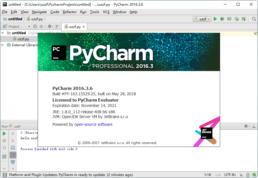 JetBrains PyCharm 2016Ѱͼ1