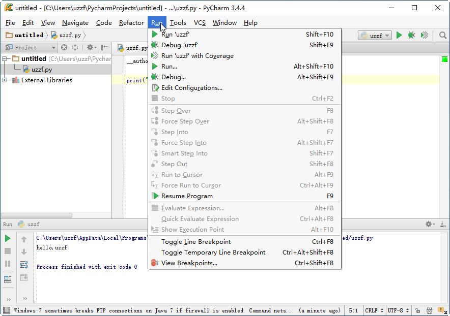 JetBrains PyCharm 3.4.4ٷ؈D1