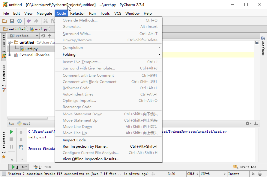 JetBrains PyCharm 2.7.4ٷ؈D3