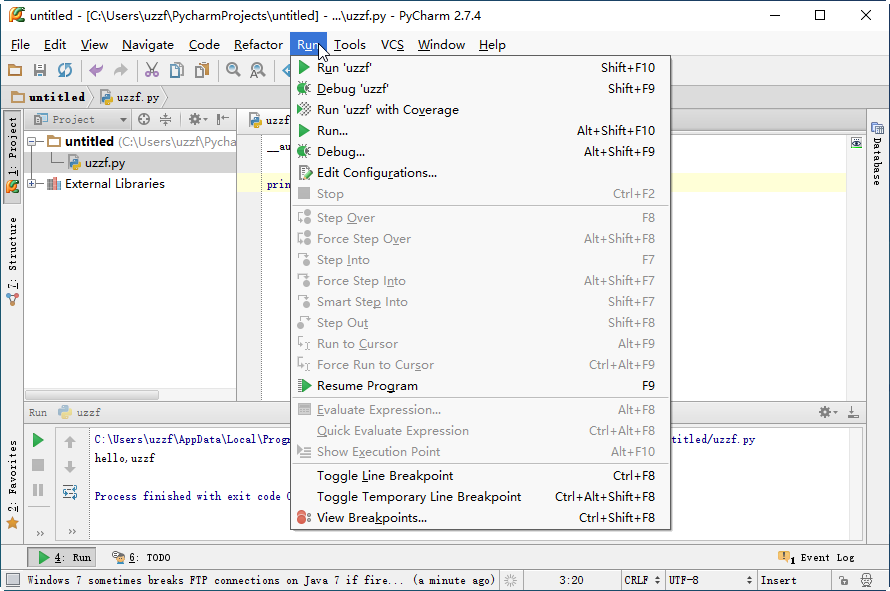 JetBrains PyCharm 2.7.4ٷ؈D2