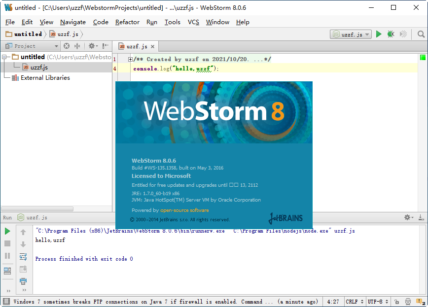 JetBrains WebStorm 8.0.6ٷͼ1