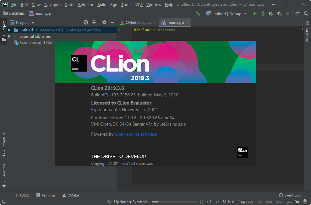 instal JetBrains CLion 2023.1.4