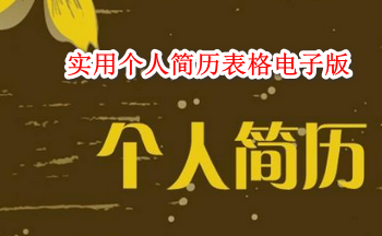 实用个人简历表格电子版
