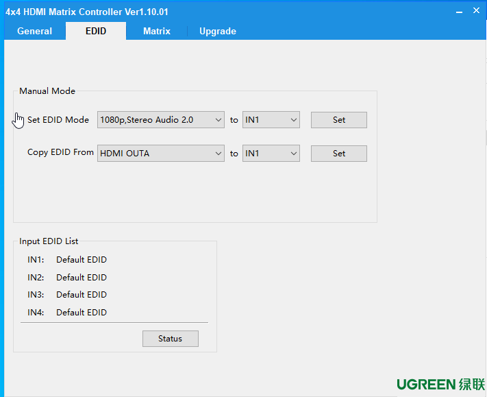 绿联HDMI矩阵 RS232上位机软件截图0