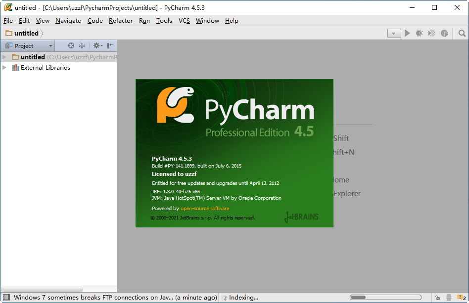JetBrains PyCharm Proͼ1