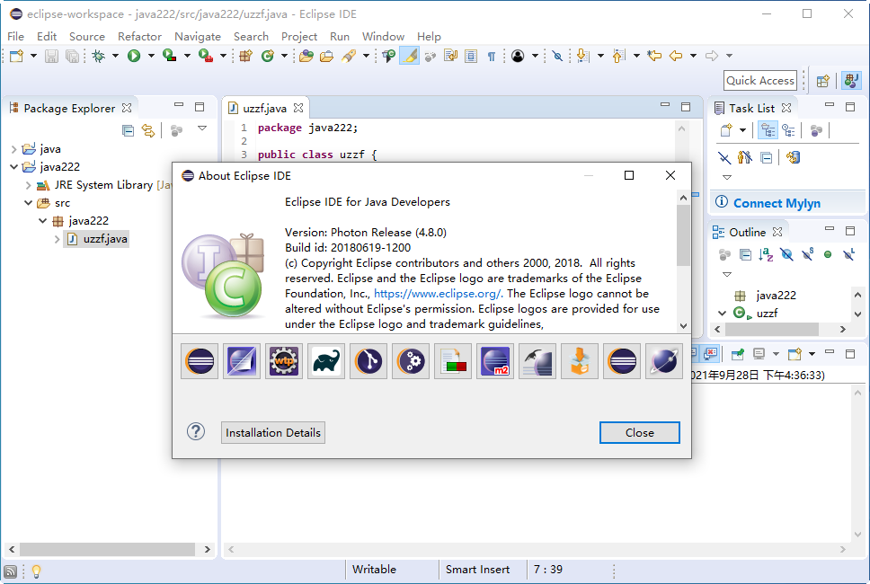 eclipse photon汾(Eclipse IDE for Java Developers)؈D1