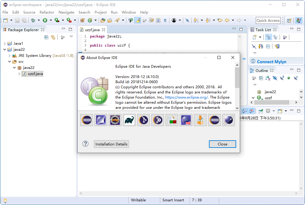 eclipse2018(Eclipse IDE for Java Developers)ͼ2