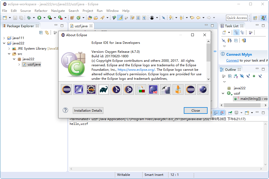 eclipse oxygen汾(Eclipse IDE for Java Developers)ͼ1