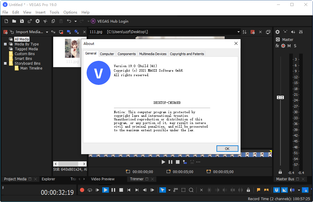 VEGAS Pro 19.0 视频编辑软件截图0