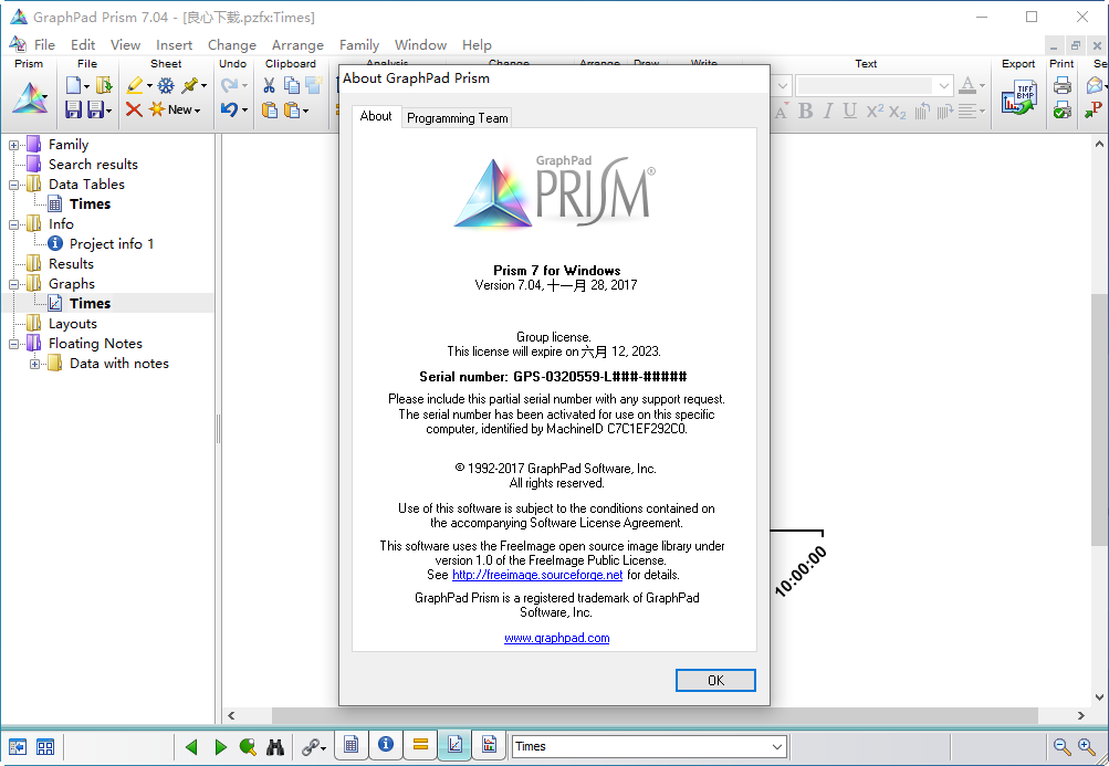 GraphPad Prism 7 免�M版截�D1