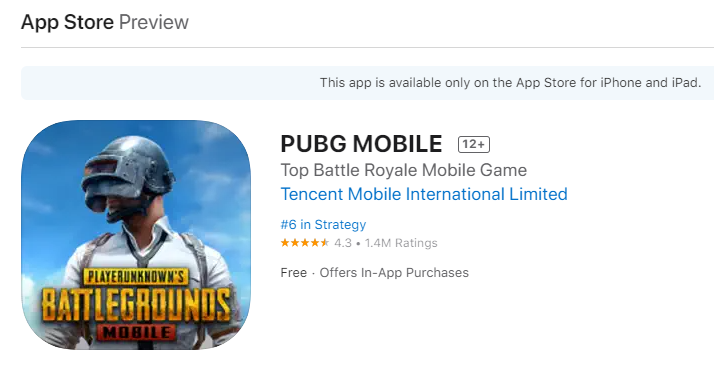 PUBG Mobile國際服iOS版