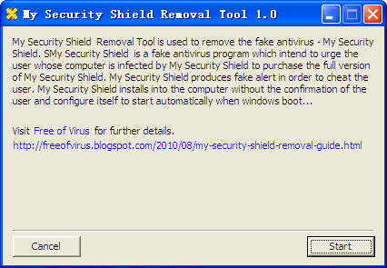 жɱߣ(My Security Shield Removal Toolͼ0