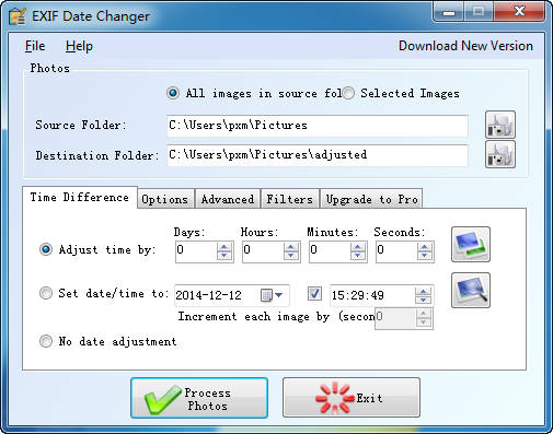 Exif Date Changer (提取图片数据)
