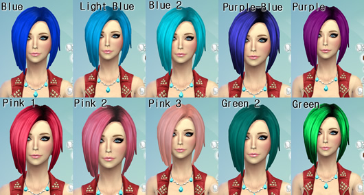 模拟人生4MOD 多彩爽朗短发发型MOD