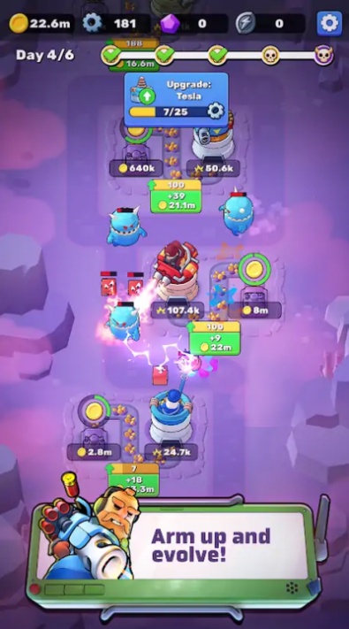 贪婪的防御者放置塔防游戏截图2