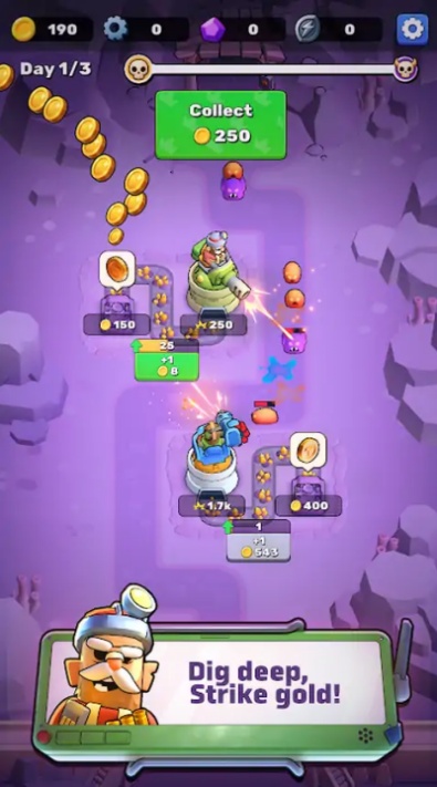 贪婪的防御者放置塔防游戏截图1