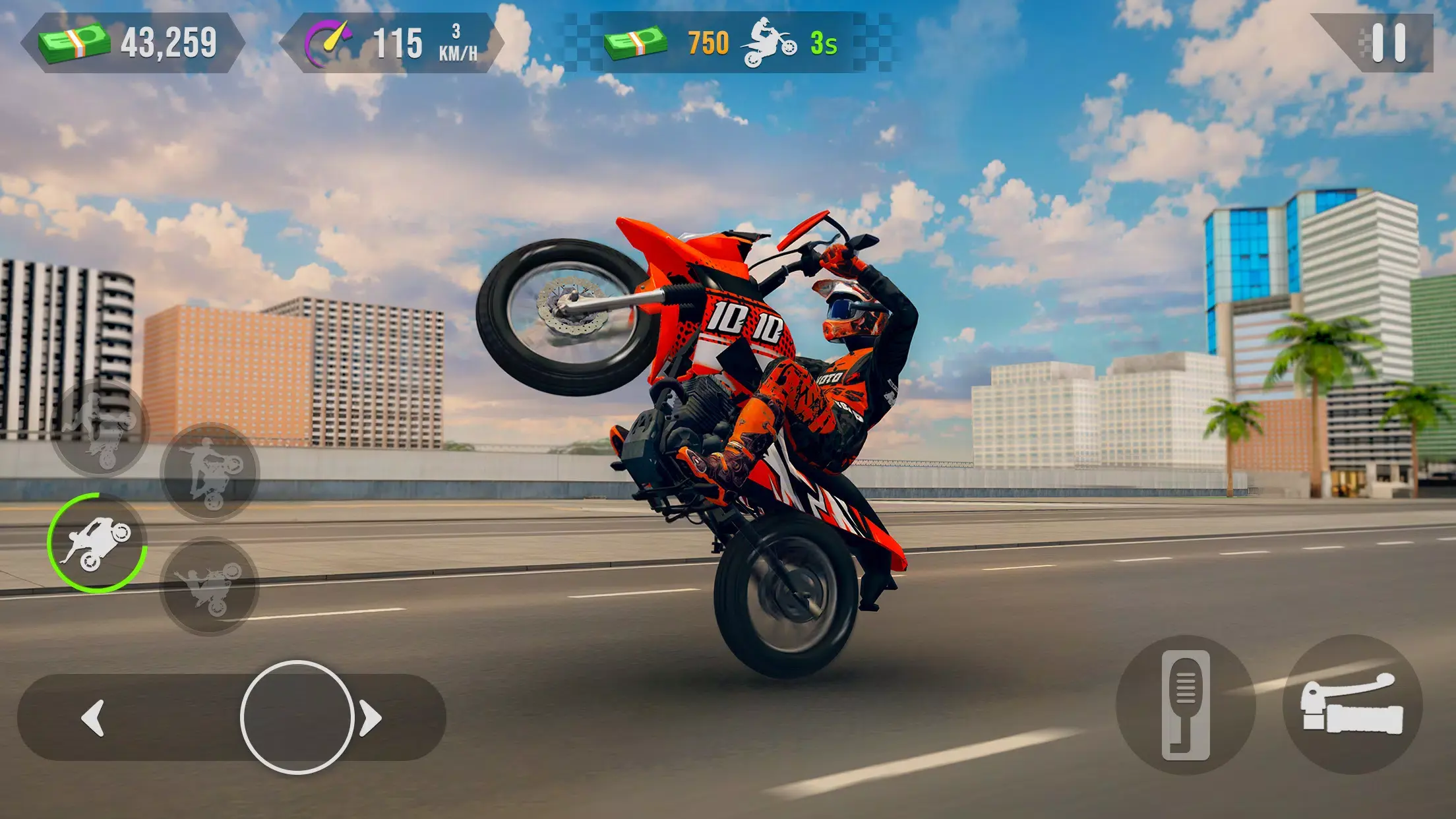 前轮特技摩托游戏内置功能菜单版截图0