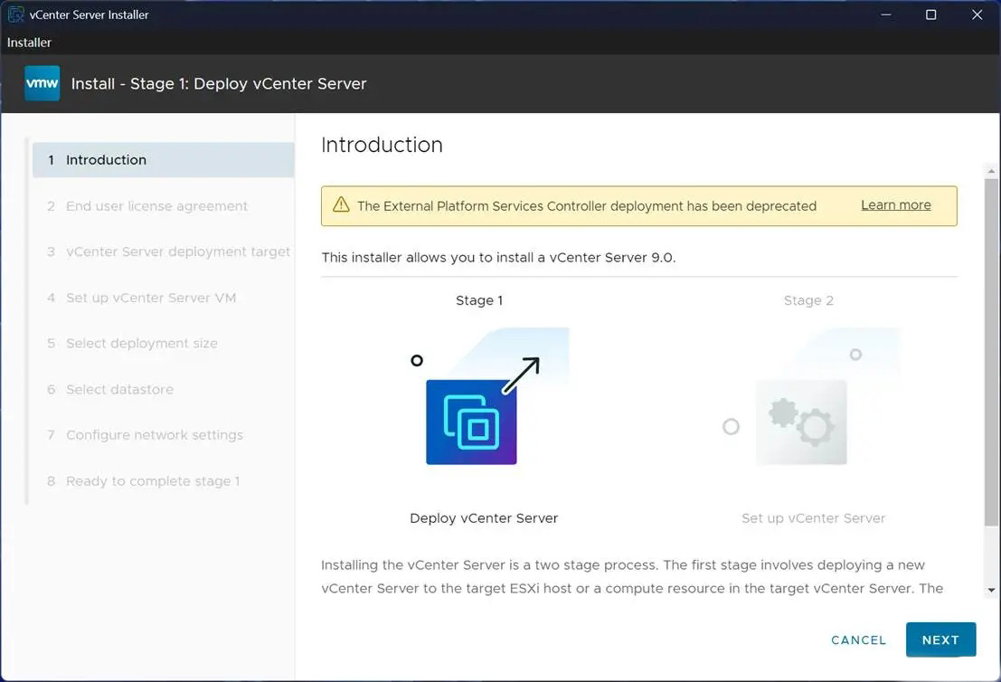 VMware VCSA all 9.0.0