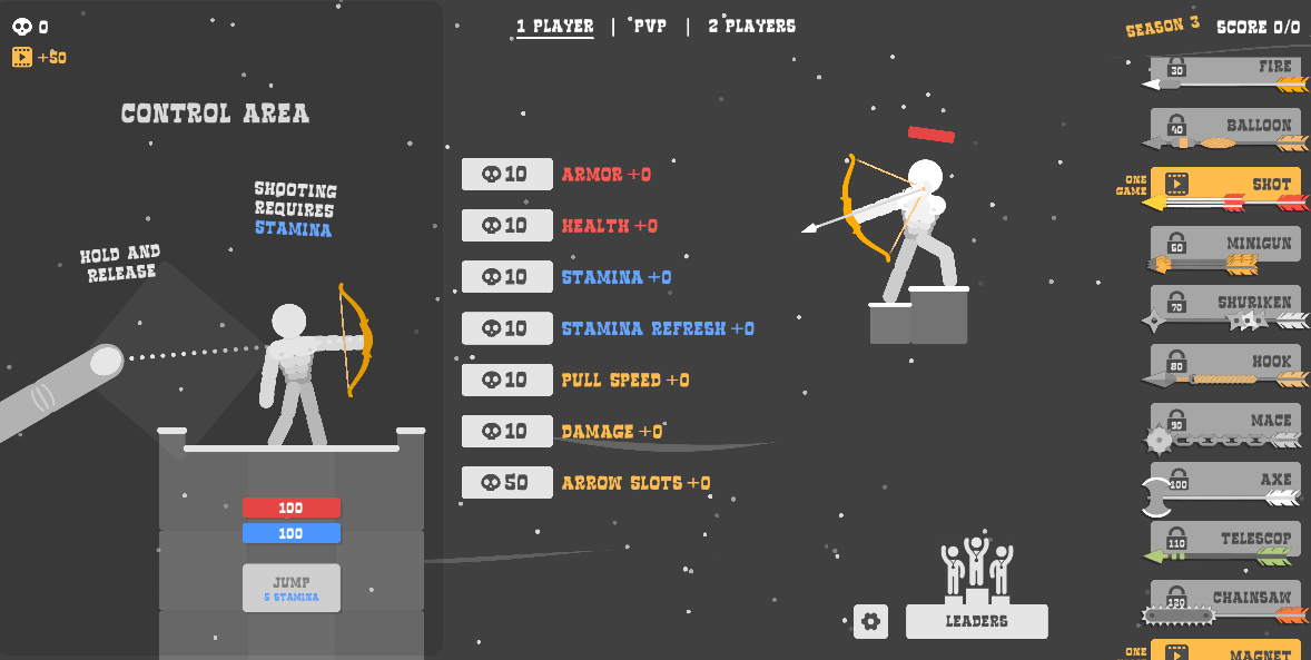 火柴人弓箭手内置菜单 火柴人弓箭手内置菜单