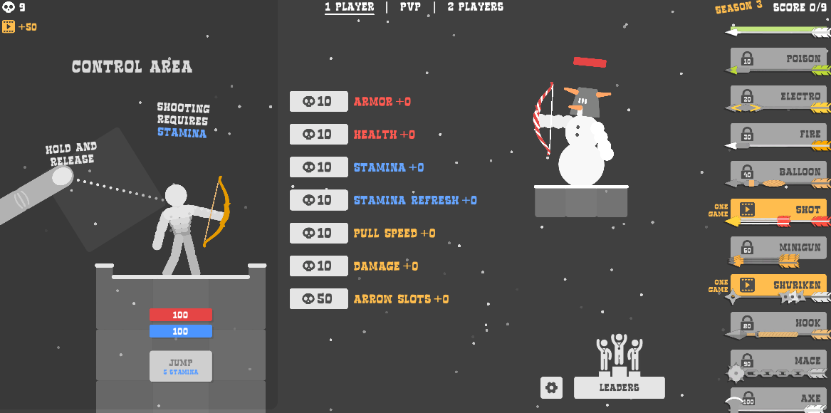 火柴人弓箭手内置菜单 火柴人弓箭手内置菜单