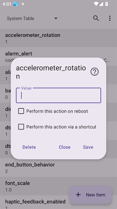 Settings Database Editor