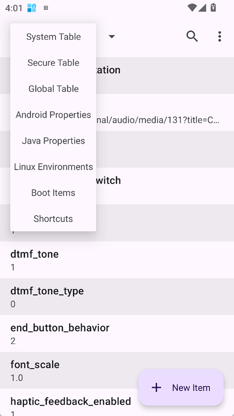 Settings Database Editor