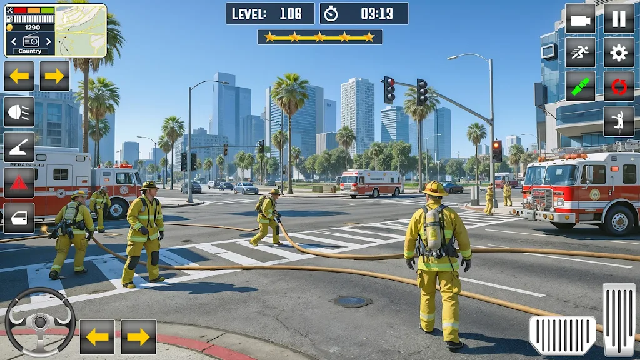 ��������Ԯģ��3D��Ϸ(Fire Truck Rescue Sim 3D Games)��ͼ