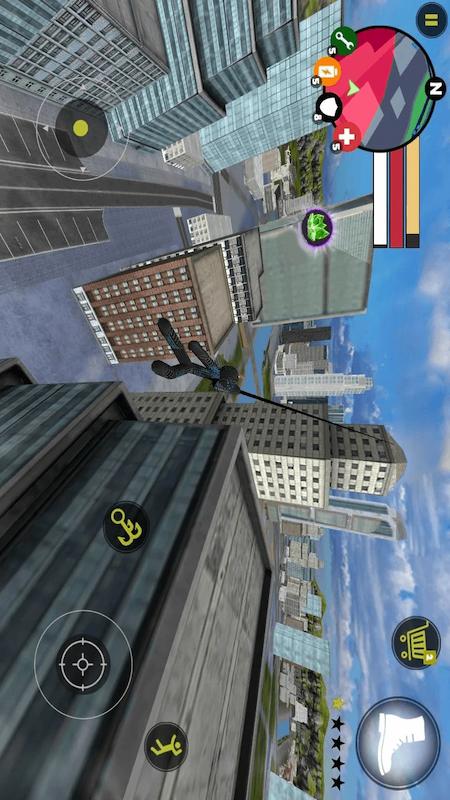 火柴人城市绳索英雄游戏截图