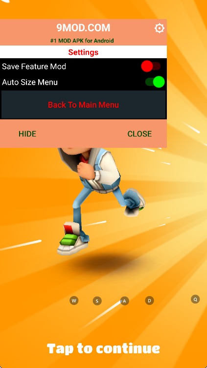 地铁跑酷变速版内置菜单可调速度(Subway Surf)截图
