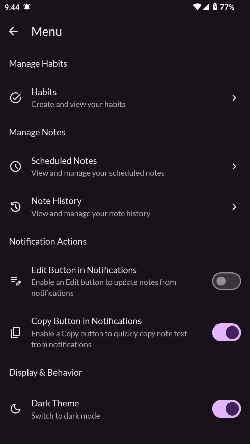 push note