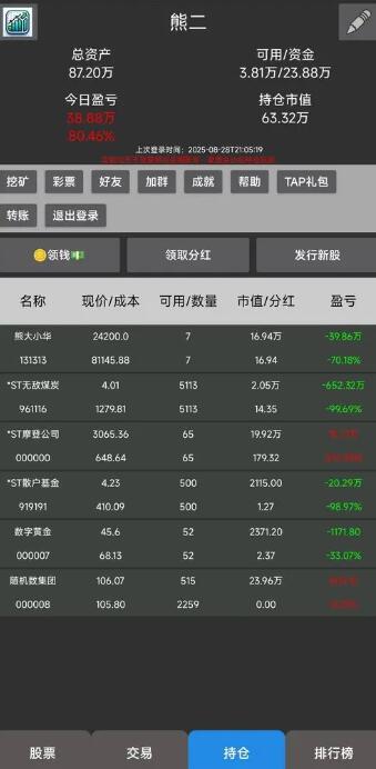 真实炒股模拟器游戏 真实炒股模拟器游戏