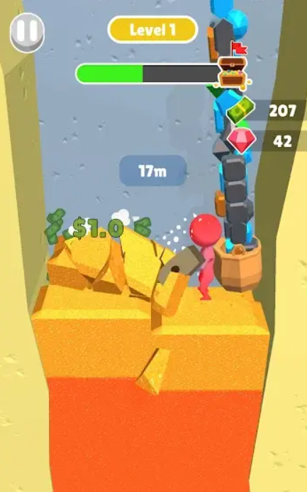 挖掘宝石手游去广告版截图