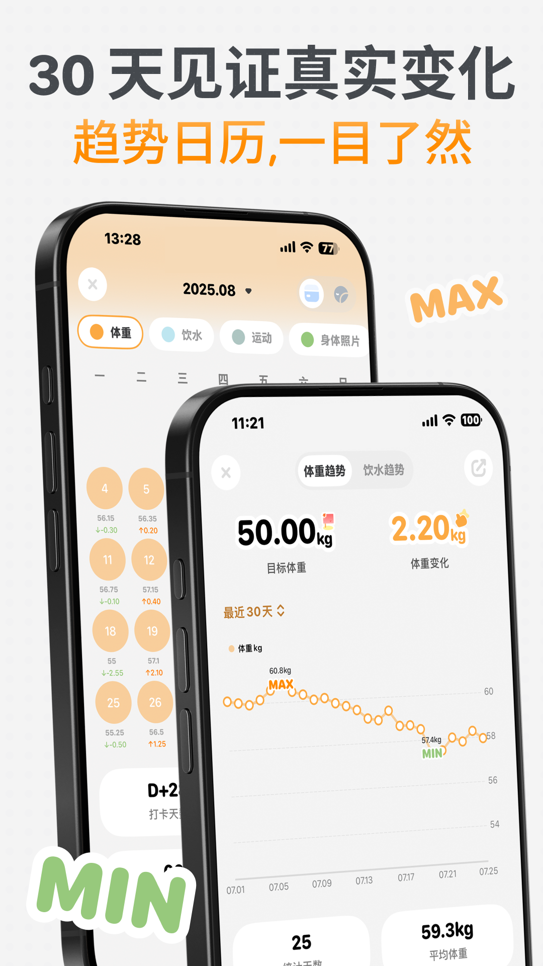 GoLite体重记录app截图