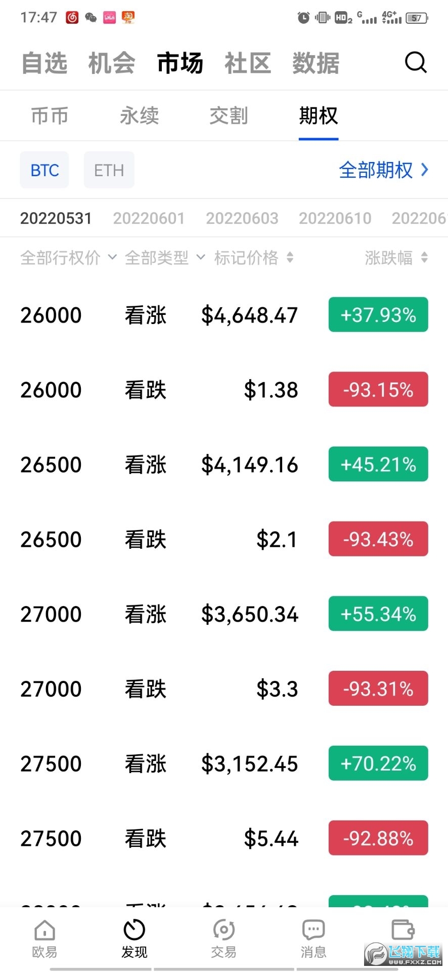 bnb币交易平台(okx)截图