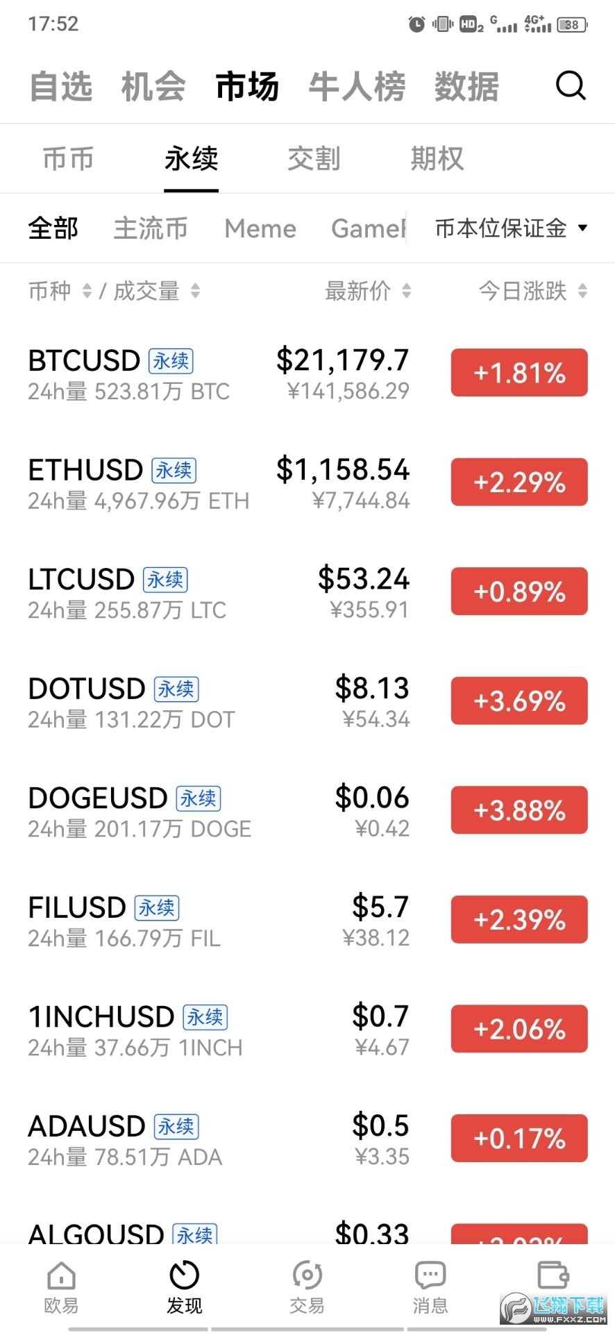 欧易交易所(OKEx)app安卓版截图