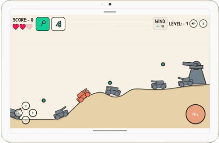 涂鸦坦克小游戏(Doodle Tanks)截图