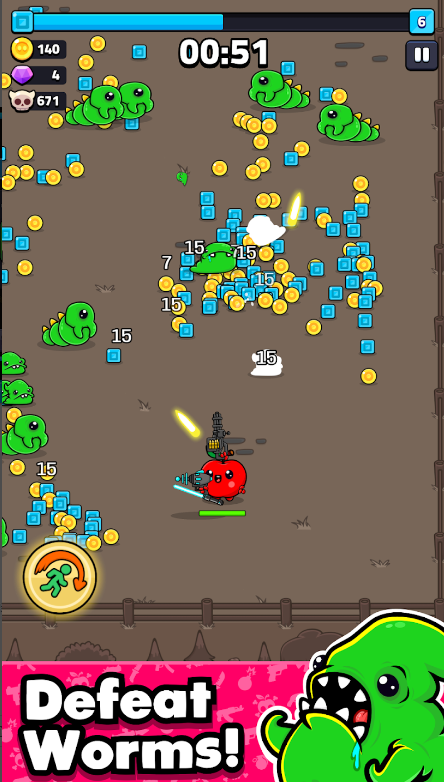 苹果幸存者内置MOD菜单(Apple Grapple)截图