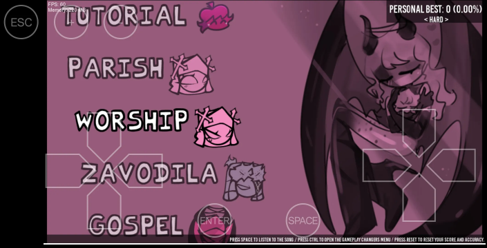 FNF教堂全家桶模组(Winlator模拟器)截图