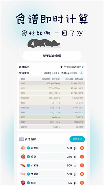 嗷呜猫狗食谱免费版截图