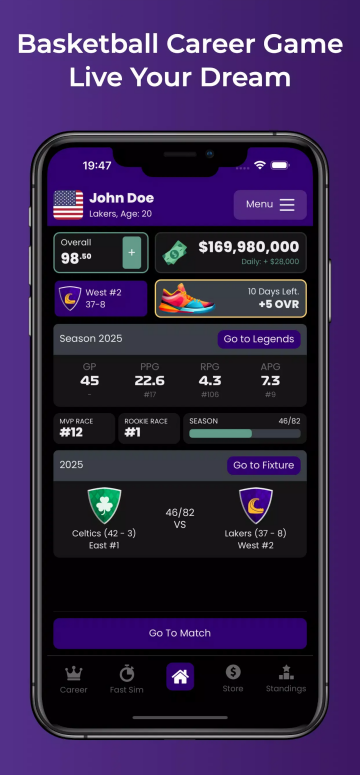 篮球生涯模拟器2026国际服(Basketball Career 26)截图