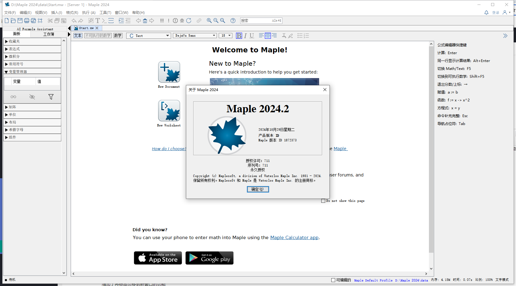 Maplesoft Maple2024中文激活版截图0