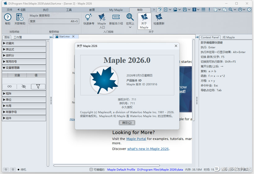 Maplesoft Maple 2026中文激活版截图3